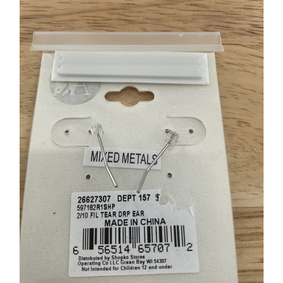 A&I Silver Tone Floral Teardrop Oval Fashion Statement Earrings NEW - Picture 8 of 8